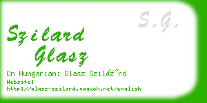 szilard glasz business card